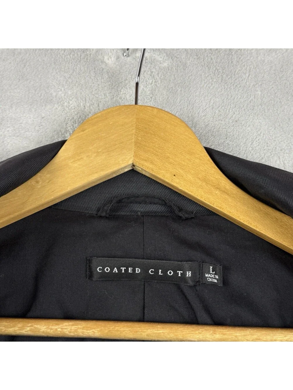 Uniqlo Coated Cloth Men’s Large Black Waxed Cotton Utility Field Jacket Military